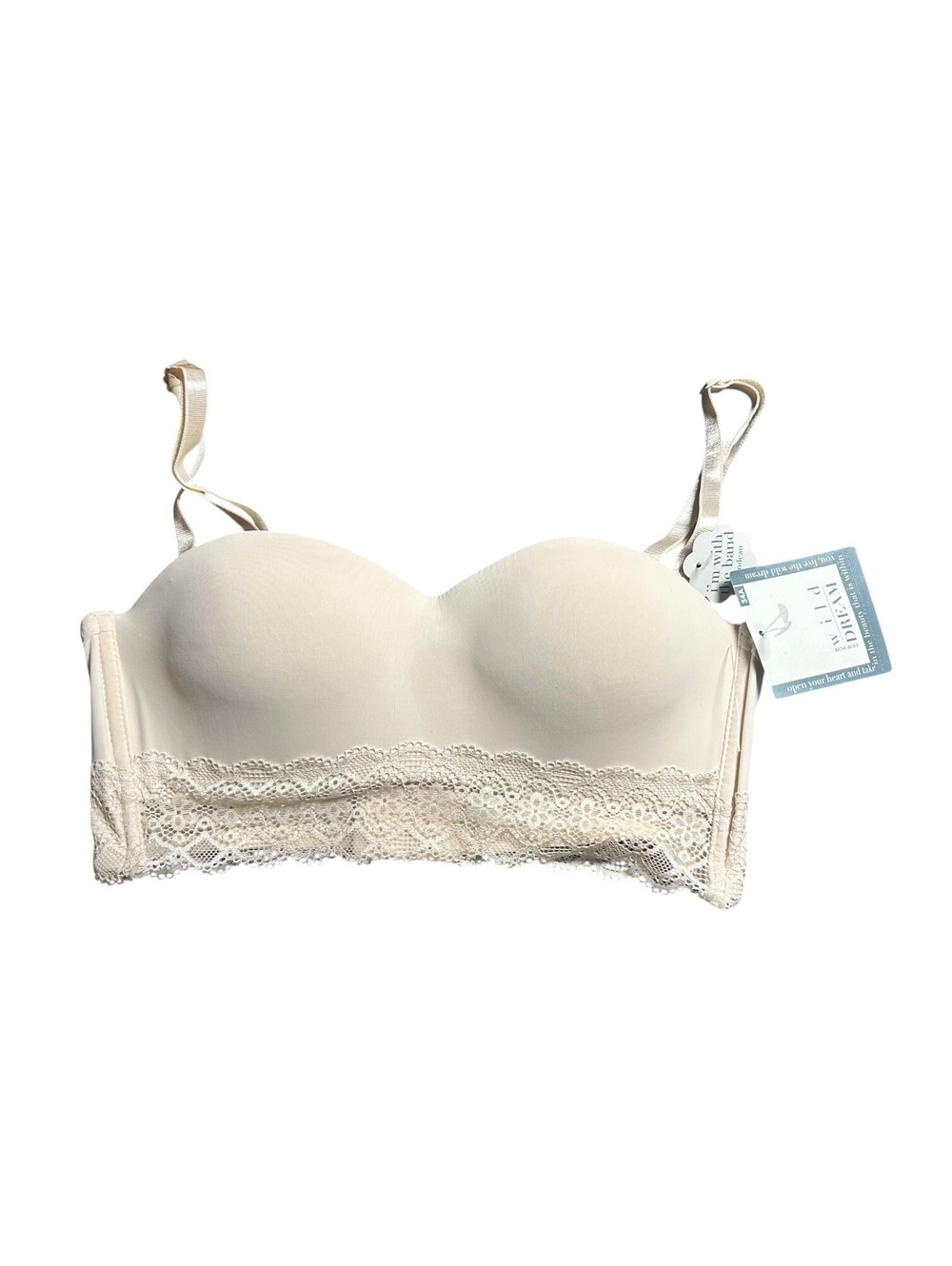 WILD DREAM I’m with the band bandeau Wirefree strapless bra size 34A NWT